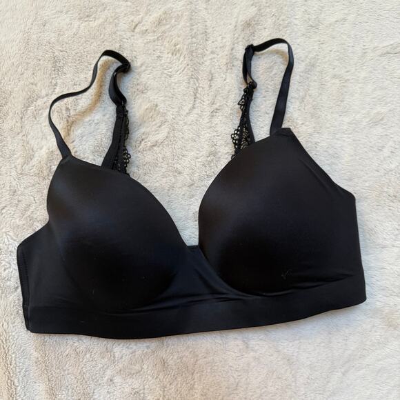 Soma Endless Luxe Wireless J Hook Bra SZ 36C Black - Picture 1 of 3